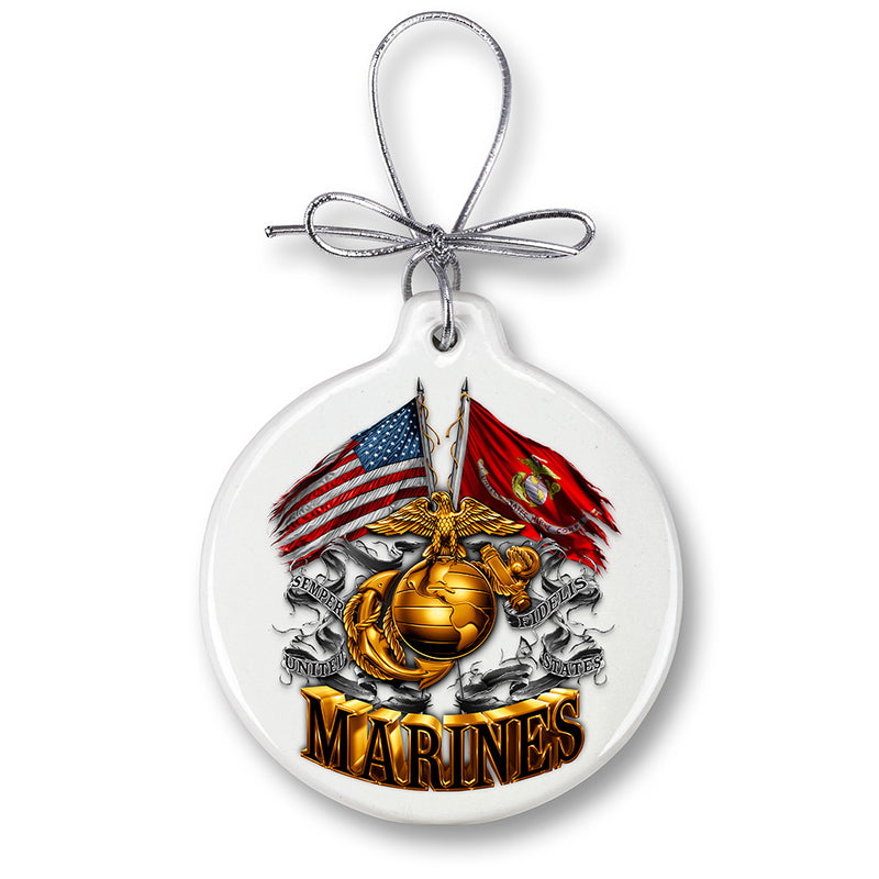 Marine Corps Flags Ornament