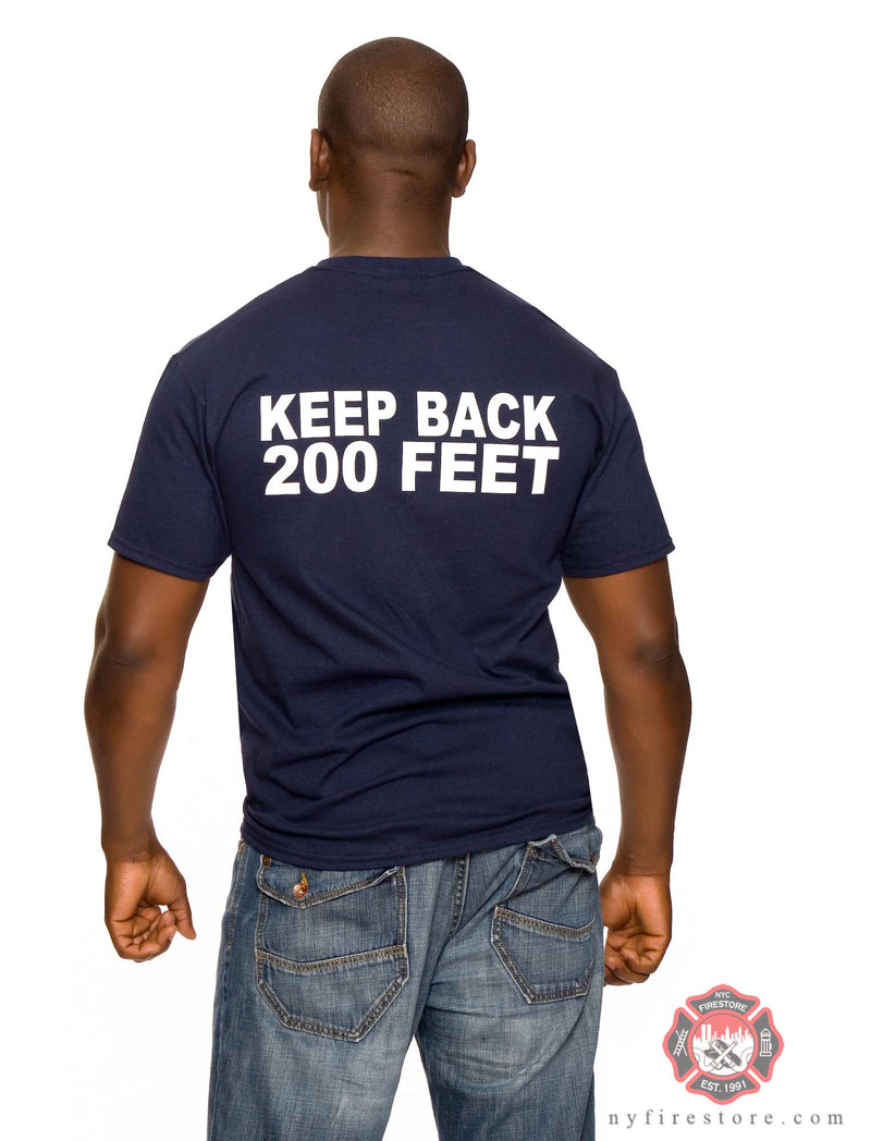 FDNY Navy "Keep Back 200 Feet" Tee Shirt
