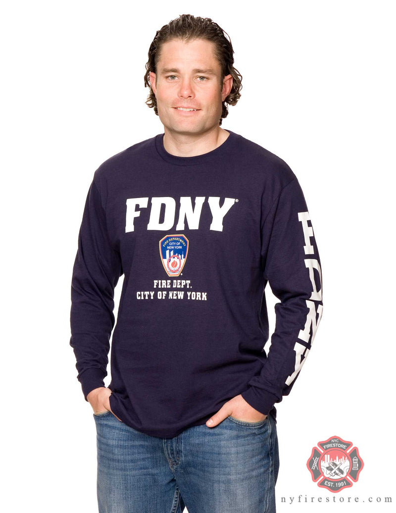 FDNY Navy Long Sleeve Tee Shirt