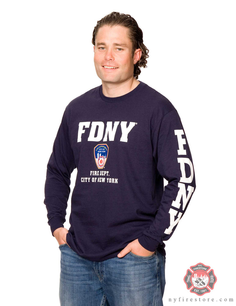 FDNY Navy Long Sleeve Tee Shirt