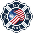 NY FIRE Flag Maltese Decal