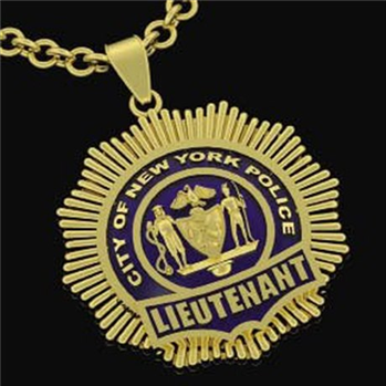 NYPD 14K Lieutenant's Badge Medallion