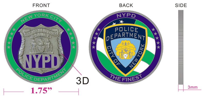 1.75" NYPD Challenge Coin