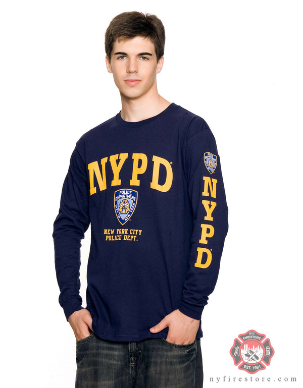 NYPD Long Sleeve Navy T-Shirt