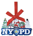 NYPD Metal Christmas Ornament