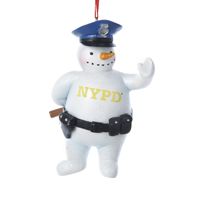 NYPD Snowman Ornaments
