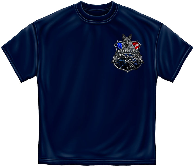 Police "To Serve and Protect" Shield Tee 