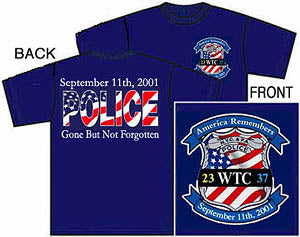 Police WTC 911 Memorial T-Shirt