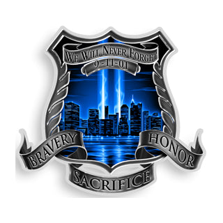 Police WTC Blue Sky Decal