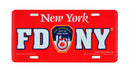 Red FDNY License Plate