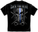 Thin Blue Line Skull Tee