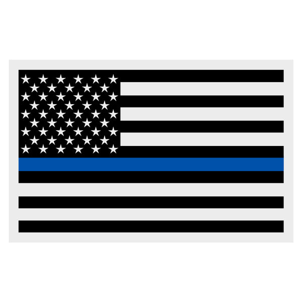 Thin Blue Line Subdued American Flag Decal