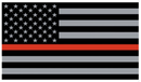 Thin Red Line Subdued American Flag Decal