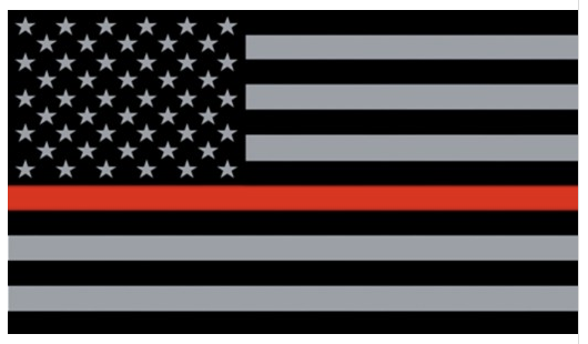 Thin Red Line Subdued American Flag Decal