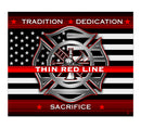 Thin Red Line Throw Blanket