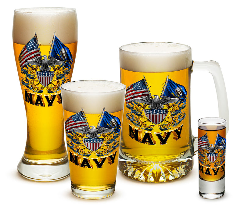 U.S. Navy 4pc Glassware Set