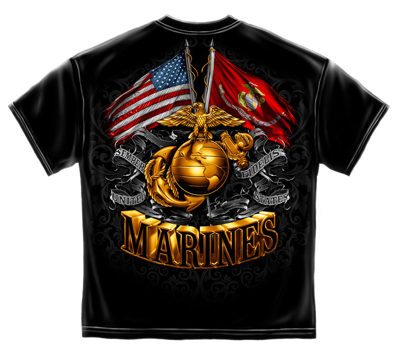 Marine Corps Globe & Flags Tee
