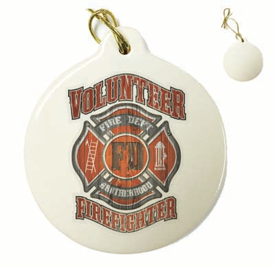 Volunteer Firefighter Maltese Ornament