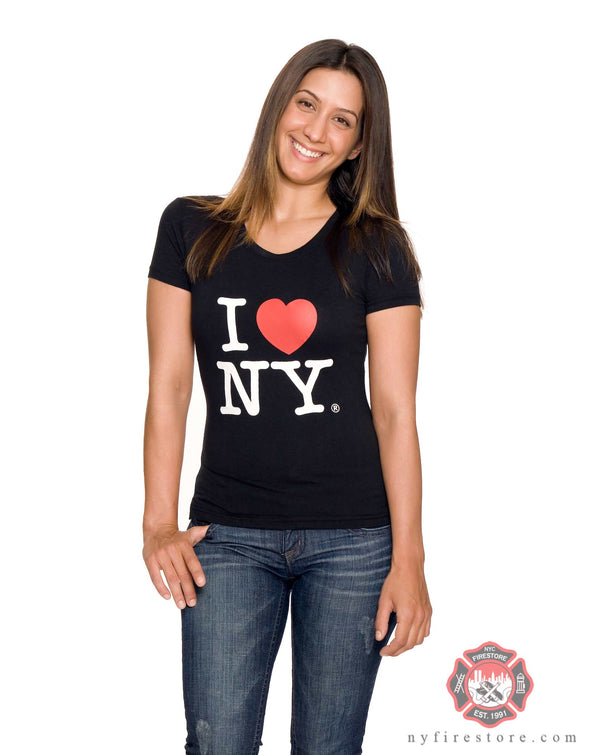 Women's Black I Love NY T-Shirt