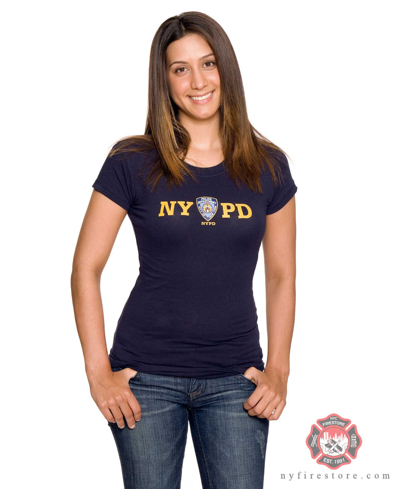 NYPD Women's Navy NYPD T-Shirt with Logo